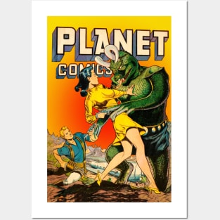 Vintage Comic Book Alien Monster Posters and Art